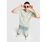Mens Unlike Humans Wells Stripe Pocket T-Shirt - Marrone, marrone XS