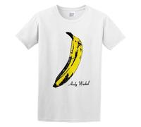Men's Uomo Andy Warhol Banana The Velvet Under Ground & Nico Rock E Pop Art Cotton T Shirt White 3XL