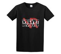 Men's Velvet Revolver Vintage Logo Rock Album Concert Tour Merch Cotton T Shirt Black S