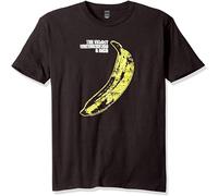 Men's Velvet Underground Distressed Banana Short Sleeve Jersey T Shirt Black L