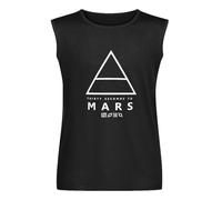 Men's Vest Jixi Thirty 30 Seconds To Mars Men's Sleeveless T Shirt Casual Tops Clothing Black S