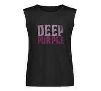 Men's Vest Tank Deep Purple Vintage Logo Men's Sleeveless T Shirt Casual Tops Clothing Black XXL
