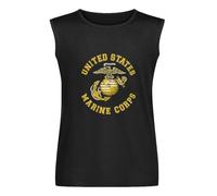 Men's Vest Tank Sihua USMC United States Marine Corps Us Army Military Army USA Men's Sleeveless T Shirt Casual Tops Clothing Black XXL