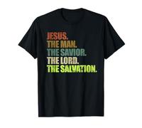 Mens Vintage Fun Jesus Man Myth Lord Salvation Religion Fun Maglietta