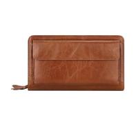 Men's Wallet Long Top Layer Cowhide Clutch Bag Double Zip Money Clip Coin Wallet For Men's