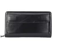 Men's Wallet Long Top Layer Cowhide Clutch Bag Double Zip Money Clip Coin Wallet For Men's(Black)