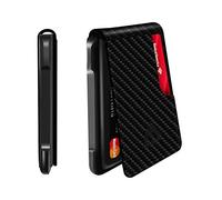 Mens Wallet Tactical Bifold Wallets for Men Metal RFID Blocking Aluminum Money Cards Holder Gifts for Men (Carbon Fiber)