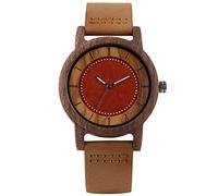 Men's Watch Leather Wooden Watches reddial