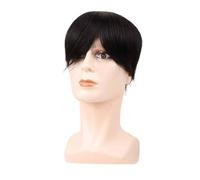 Mens Wig Parrucca da uomo in capelli umani, mono e in pelle PU, protesi for capelli maschili, base in seta, testa simulata Toupee for Men(6x9 Inch-15x23cm)
