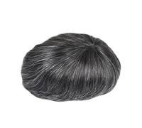 Mens Wig Parrucca da uomo in pelle sottile da 0,08 mm, 8x10 pollici, base in PU, con veri capelli umani, con passante a V Toupee for Men(1B30)