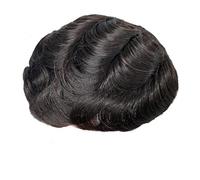 Mens Wig Parrucca for capelli da uomo con pizzo a diamante, base in seta, con perimetro in pelle PU, senza nodi, protesi for capelli da uomo Toupee for Men(Natural Color,6x9)