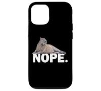 Mens Womens Boys Girls Meme Lover NOPE Capybara Custodia per iPhone 12/12 Pro