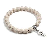 Men's Women's Bracelets Wristband，Natural Stone 8Mm Beaded Fashion Women Bracelets Bangles Men Handmade Gift for all Occasions
