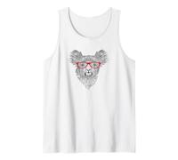Mens Womens Cute Funny Hipster Red Glasses Koala Bear Lover Canotta