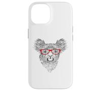 Mens Womens Cute Funny Hipster Red Glasses Koala Bear Lover Custodia per iPhone 14