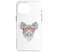 Mens Womens Cute Funny Hipster Red Glasses Koala Bear Lover Custodia per iPhone 16 Pro Max