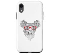 Mens Womens Cute Funny Hipster Red Glasses Koala Bear Lover Custodia per iPhone XR