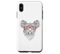 Mens Womens Cute Funny Hipster Red Glasses Koala Bear Lover Custodia per iPhone XS Max