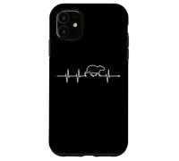Mens & Womens EKG Heartbeat Meme Lover Capybara Custodia per iPhone 11
