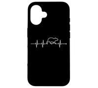 Mens & Womens EKG Heartbeat Meme Lover Capybara Custodia per iPhone 16