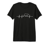 Mens & Womens EKG Heartbeat Meme Lover Capybara Maglietta Premium