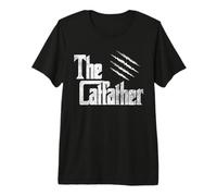 Men's Women's Graphic Tees - The Cat Father Short Sleeve Fun Maglietta Premium