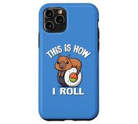 Mens Womens Kawaii Japanese Sushi How I Roll Capybara Lover Custodia per iPhone 11 Pro