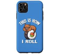 Mens Womens Kawaii Japanese Sushi How I Roll Capybara Lover Custodia per iPhone 11 Pro Max