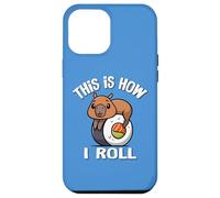 Mens Womens Kawaii Japanese Sushi How I Roll Capybara Lover Custodia per iPhone 12 Pro Max