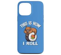 Mens Womens Kawaii Japanese Sushi How I Roll Capybara Lover Custodia per iPhone 13 Pro Max