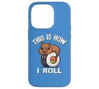 Mens Womens Kawaii Japanese Sushi How I Roll Capybara Lover Custodia per iPhone 14 Pro