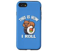 Mens Womens Kawaii Japanese Sushi How I Roll Capybara Lover Custodia per iPhone SE (2020) / 7 / 8