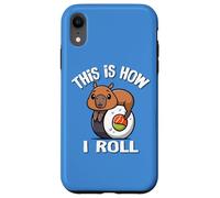 Mens Womens Kawaii Japanese Sushi How I Roll Capybara Lover Custodia per iPhone XR