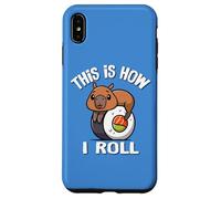Mens Womens Kawaii Japanese Sushi How I Roll Capybara Lover Custodia per iPhone XS Max
