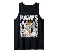 Men's Women's Kids Graphic Tees - Cat Dogs Paws Short Sleeve Canotta
