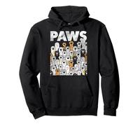 Men's Women's Kids Graphic Tees - Cat Dogs Paws Short Sleeve Felpa con Cappuccio