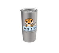 Mens Womens Kids Kawaii Reptile Elements Leopard Gecko Lover Bicchiere termico in acciaio inox doppia parete