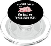 Mens Womens Kids Lazy Power Saving Cute Show Pig Lover PopSockets PopGrip per MagSafe
