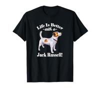 Mens Womens Kids Life Is Better Jack Russell Terrier Lover Maglietta