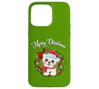Mens Womens Kids Merry Christmas Santa Wreath Shih Tzu Lover Custodia per iPhone 15 Pro Max