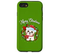 Mens Womens Kids Merry Christmas Santa Wreath Shih Tzu Lover Custodia per iPhone SE (2020) / 7/8