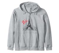 Men's Women's Kids Paris France Eiffel Tower Graphic Design Felpa con Cappuccio