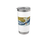 Mens Womens Kids Retro Vintage Surfing A Wave Cocker Spaniel Bicchiere termico in acciaio inox doppia parete