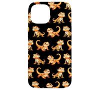 Mens Womens Kids Tiny Dinosaur Bearded Dragon Lover Pattern Custodia per iPhone 15