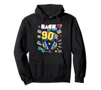 Men's Women's Kids Vintage Retro Back To 90's Graphic Design Felpa con Cappuccio