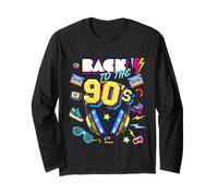 Men's Women's Kids Vintage Retro Back To 90's Graphic Design Maglia a Manica