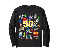 Men's Women's Kids Vintage Retro Back To 90's Graphic Design Maglia a Manica
