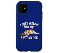 Mens Womens Kids Wanna Take Naps and Pet My Beagle Dog Lover Custodia per iPhone 11