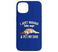Mens Womens Kids Wanna Take Naps and Pet My Beagle Dog Lover Custodia per iPhone 13
