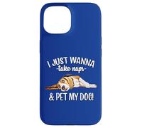 Mens Womens Kids Wanna Take Naps and Pet My Beagle Dog Lover Custodia per iPhone 15